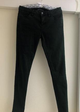 Джинси жіночі скінні стрейчеві темно-зелені низька посадка сlockhouse, розмір 38