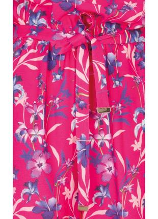 Комбинезон яркий летний женский zaps binay 026 малиновый розовый фуксия цветочный принт5 фото