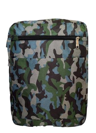 Мужской рюкзак с карманом под ноутбук и usb - портом "severe" сине-зеленый