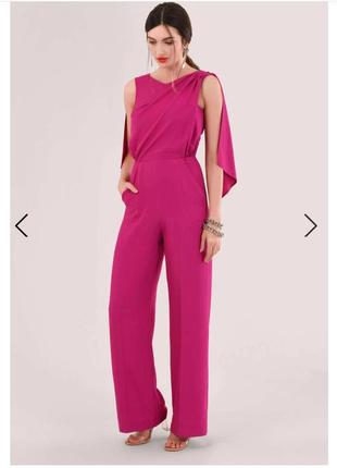 Яскравий , бездоганний комбінезон з оборками на плечах closet london 38р( 10)