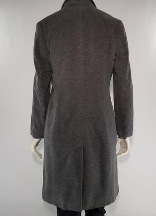 Пальто женское серое шерсть с ангорой классическое (германия). размер: 36 (s).6 фото