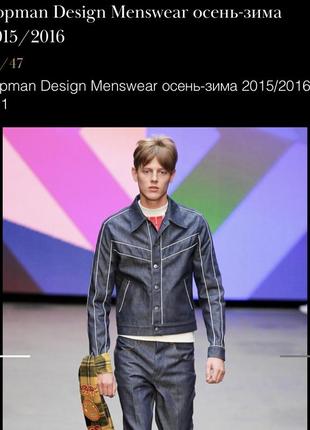 Дизайнерська чоловіча джинсовці джинсова куртка topman design оригінал5 фото