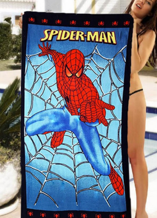 Детское пляжное полотенце человек паук shamrock - №39801 фото