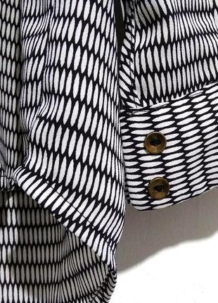 Рубашка черно-белая mango suit блуза блузка полосатая5 фото