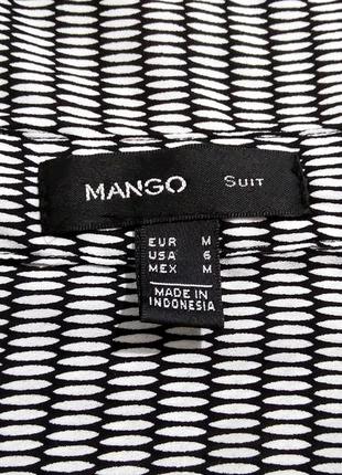 Рубашка черно-белая mango suit блуза блузка полосатая4 фото