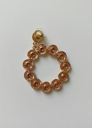 Изумрудные круглые серьги accessorize2 фото