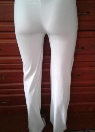 Классные белые летние брюки прямые 44-46р4 фото