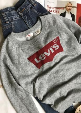 Світшот levi's сірий з класичним принтом.2 фото