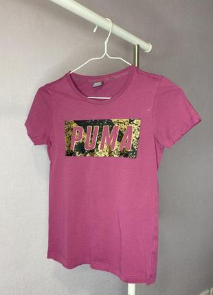 Спортивная розовая футболка puma3 фото