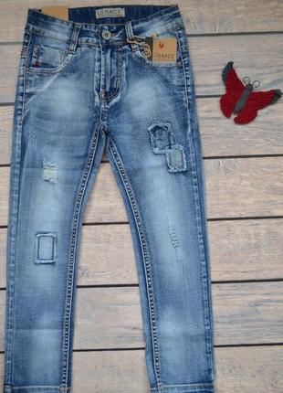 ✅снова в наличии! стильные джинсы для мальчика "grace" по акции 116 рост
