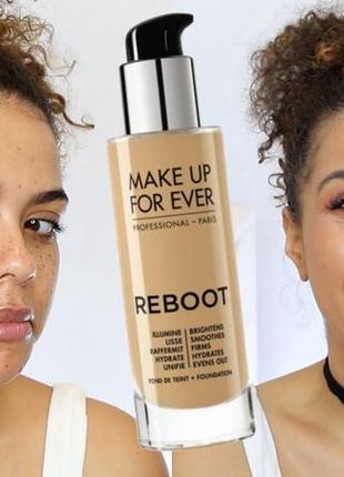 Палетка пробников: увлажняющий тональный крем make up for ever reboot foundation5 фото