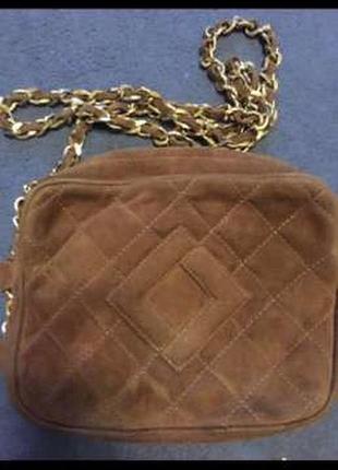 Сумка з натуральної замші lange, італія