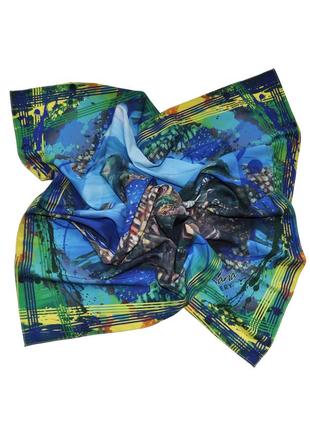 Дизайнерский шелковый платок "вид на рио де жанейро"1 фото