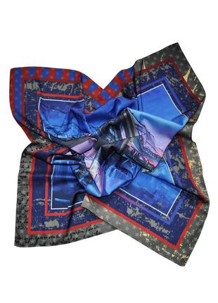 Дизайнерський шовковий платок "захід в нью-йорку"