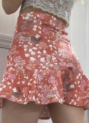 Стильная летняя юбка юбочка в цветы4 фото