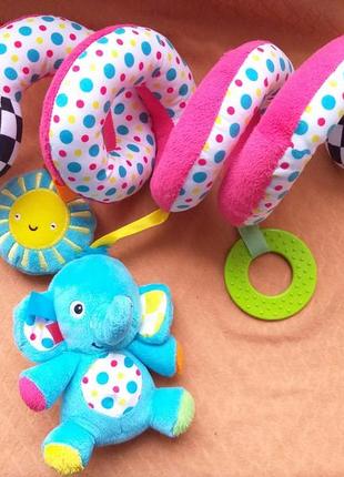 Іграшки брязкальця спіралька розтяжка для малюків2 фото