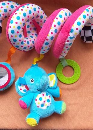 Іграшки брязкальця спіралька розтяжка для малюків3 фото