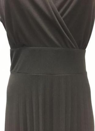 Трикотажное платье а-силуэт юбка "гофре" v-образный вырез (на запах) plus size 0х8 фото