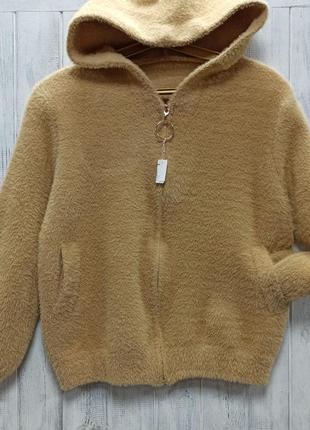 Альпака, кофта з капюшоном, кардиган.