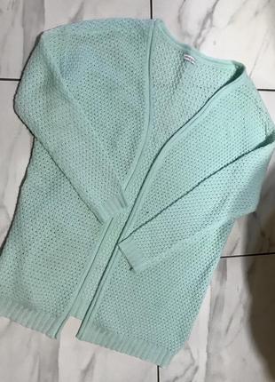 Бирюзовый вязаный кардиган ,s/m