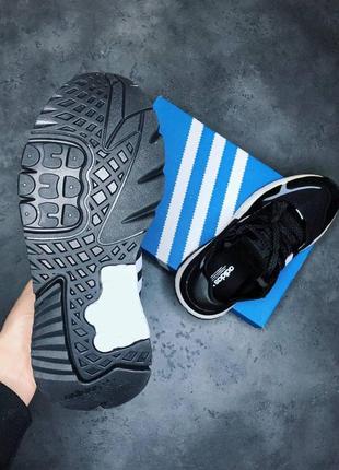 Кросівки чоловічі adidas nite jogger чорні / білі (адис найт джогер, джогери, унісекс)3 фото