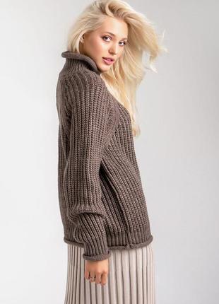 Полушерстяной свитер цвета какао2 фото