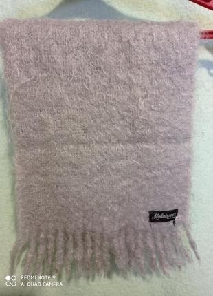 Базовый нейтральный светло-серый шарф мохер 💯