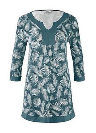 Нежная вискозная туника шалфей баталы евро 44/46 и 48/50