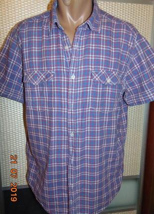 Стильная брендовая двустороння рубашка h&m.м-л .8 фото