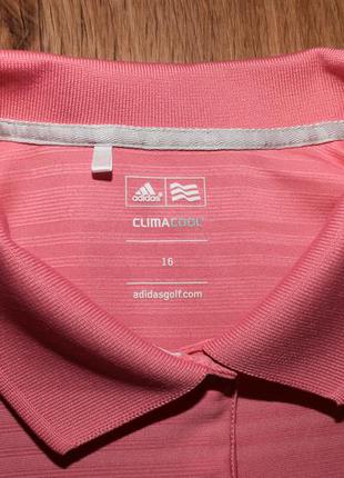 Рожеве поло від adidas clima cool3 фото