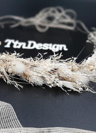 Венок в стиле рустик. венок полевой