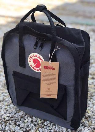 Рюкзак fjallraven kanken black gray купити фьялравен канкен