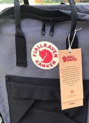 Рюкзак fjallraven kanken black gray купити фьялравен канкен2 фото