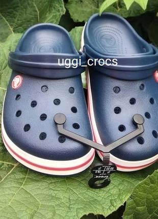 Crocs kids crocband navy дитячі крокси крокбенд с7,8,9,10,11,12,13 j1,2,3