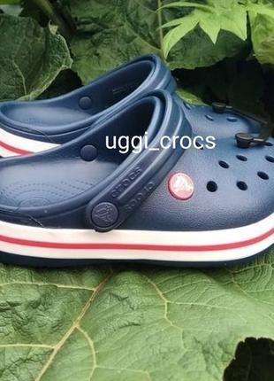 Crocs kids crocband navy дитячі крокси крокбенд с7,8,9,10,11,12,13 j1,2,32 фото