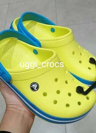 Детские крокс crocs kids tennis ball green/ocean c7,8,9,10,11,12,13 j1,2,3 рр24-342 фото