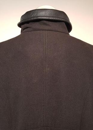 Пальто "h&m" (швеция) двубортное драповое короткое черное.7 фото