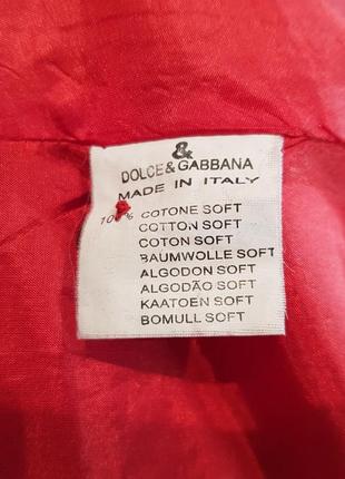 Плащ "d&g" легкий из жатой ткани красного цвета (италия).9 фото