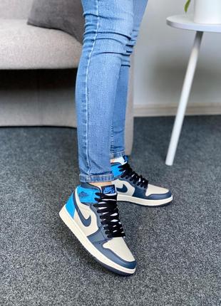 Nike air jordan retro high blue3 фото