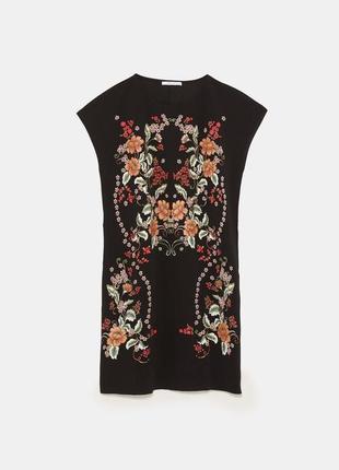 Платье в принт,цветочный принт,zara,38/m4 фото