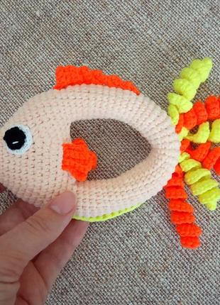 Брязкальце рибка, розвиваючі іграшки для малюків1 фото