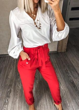 Костюм- блуза и штаны высокая талия