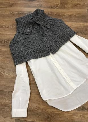 Пончо,накидка трикотажная,свитер