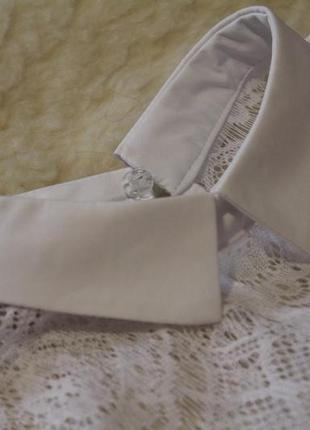 Біла блуза з мереживом блуза с кружевом7 фото