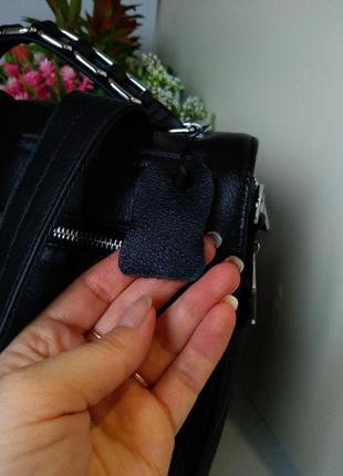 Кожаный рюкзак сумка мини6 фото
