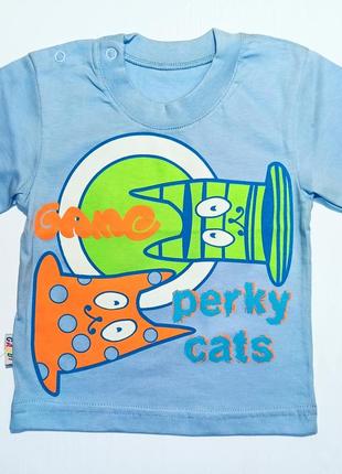 Габби. футболка для мальчика *веселые коты* р. 74