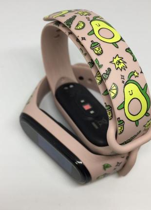 Ремінець mi band 3 mi band 4 mi band 5 mi band 6 авокадо 🥑