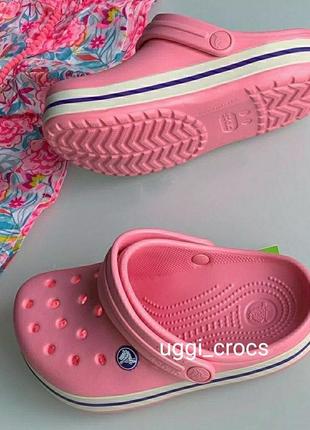 Crocband kids peony pink/stucco крокси на дівчинку 24-34 рр c7,8,9,10,11,12,13 j1,2,31 фото