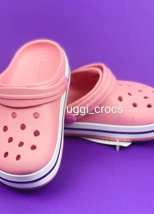 Crocband kids peony pink/stucco крокси на дівчинку 24-34 рр c7,8,9,10,11,12,13 j1,2,33 фото