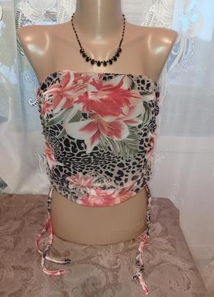 Топ короткий без лямочек uk12